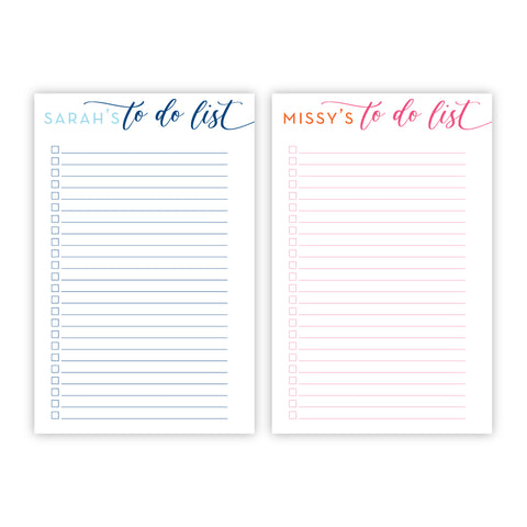 Personalized Colorful To-Do List Chunky Pad