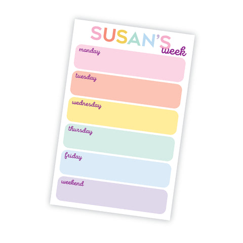 Pastel Multi-color Weekly Chunky Pad