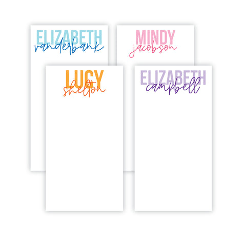 Colorful Stacked Block & Script Chunky Pad
