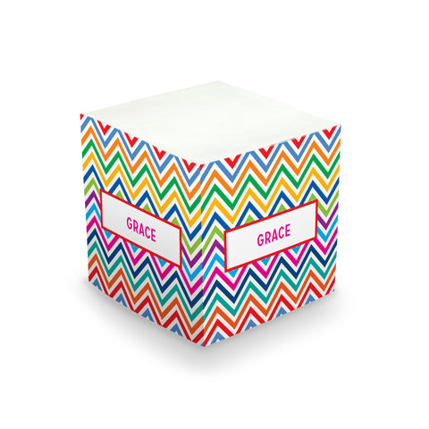 Chevron Sticky Memo Cubes