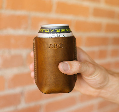 Personalized Leather Koozie