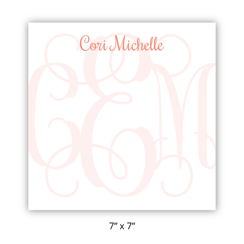 Personalized Monogram Chunky Pad