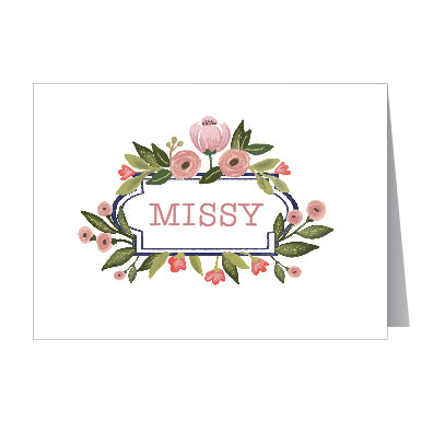 Personalized Botanical Note Cards - Set of 10