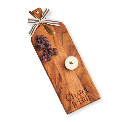 Bevel Acacia Board Gift Set - 20" x 7"
