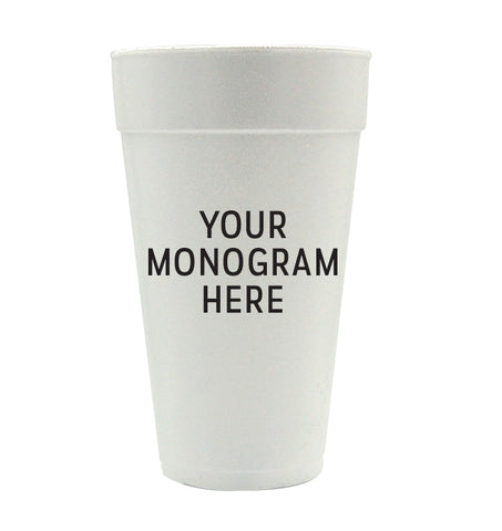 Personalized Styro Cups - Monogram/Style