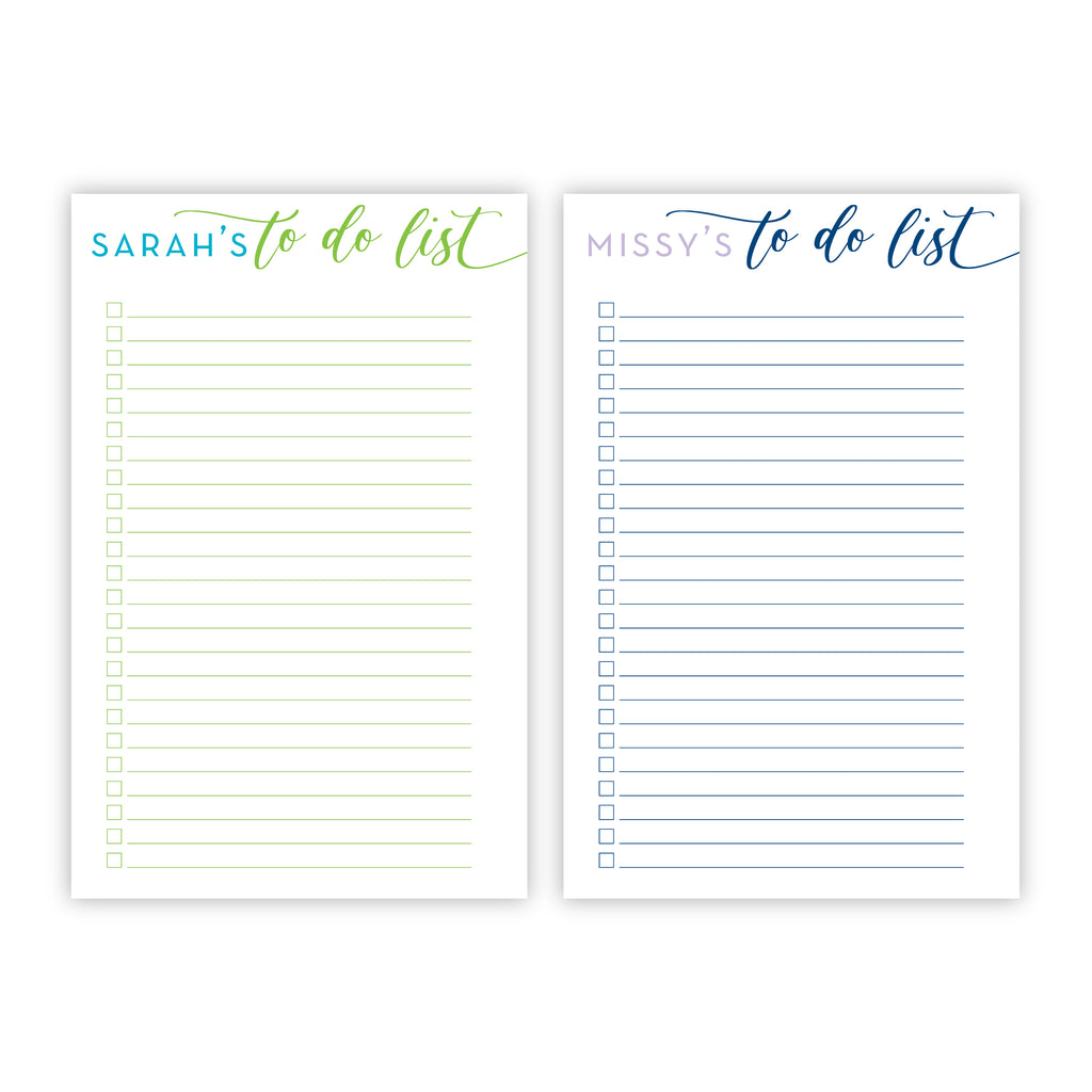 Personalized Colorful To-Do List Chunky Pad