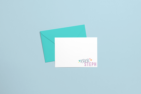 Personalized Ending Flat Notecards