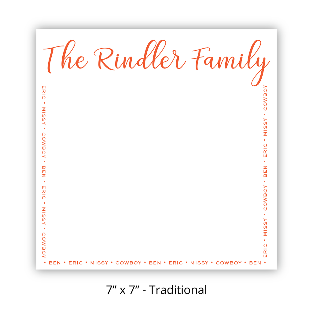 Personalized "Family" Chunky Pad