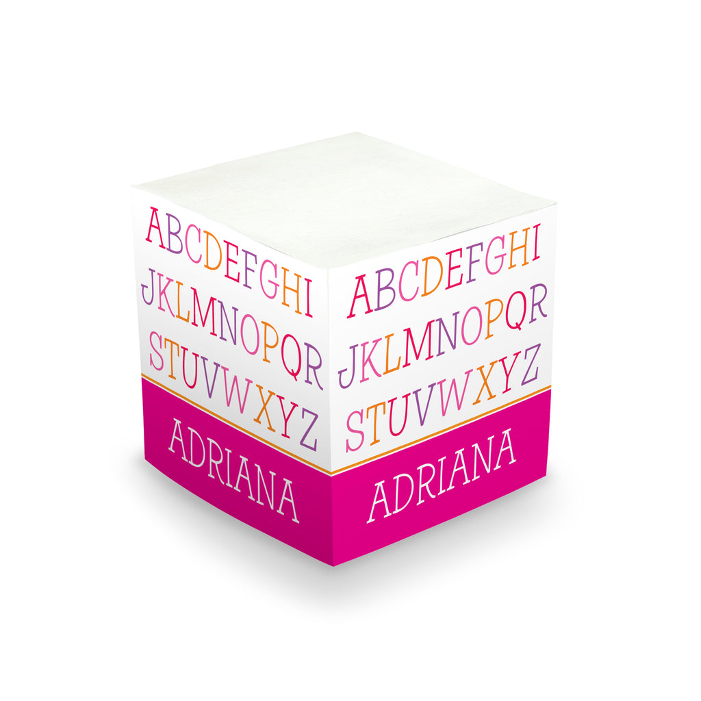 Alphabet Sticky Memo Cubes