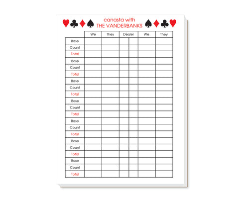 Canasta Pad Set (100 Sheets)