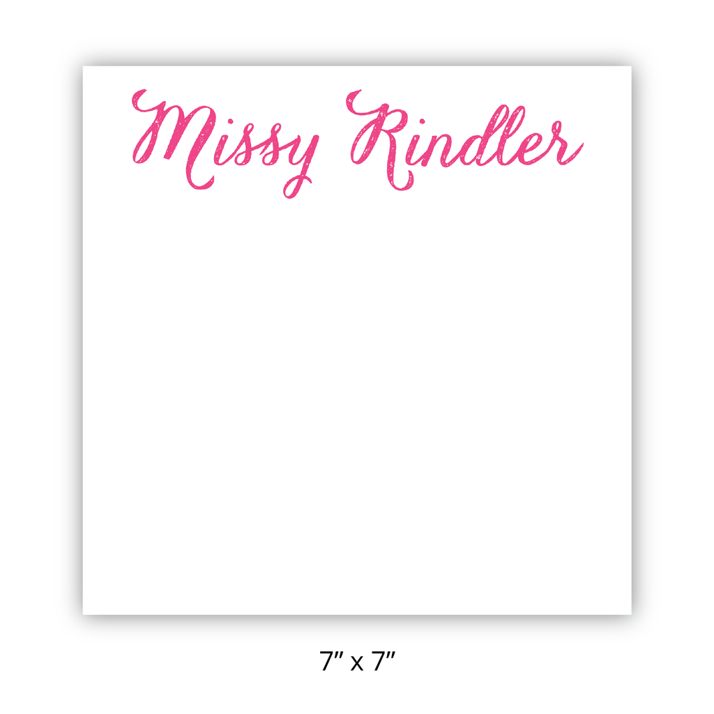 Personalized Script Chunky Pad