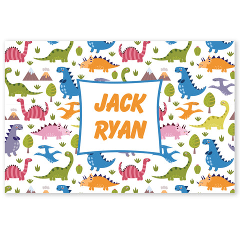 Personalized Kids Note Cards - Set of 10 - Dinosaurs