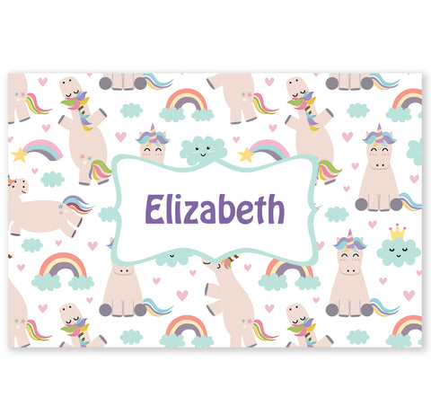 Personalized Kids Note Cards - Set of 10 - Unicorns